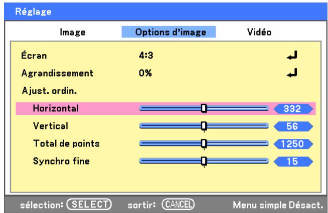 SANYO PDG-DXT10L - Parcourir l'OSD - 5