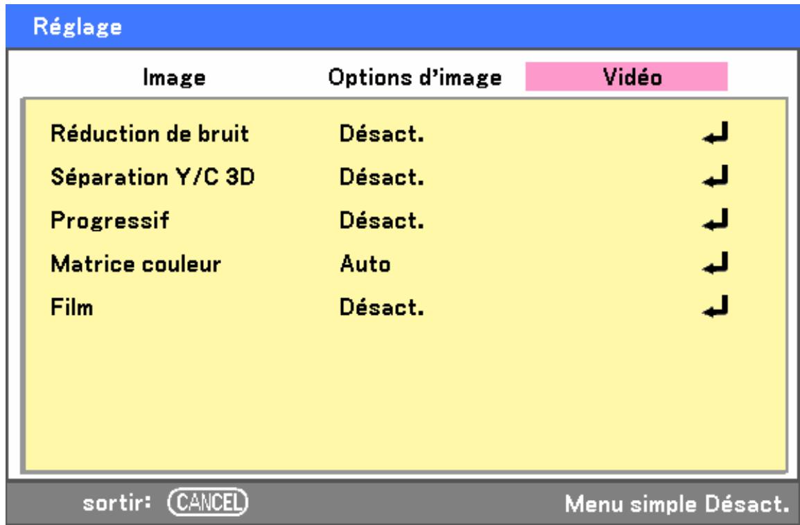 SANYO PDG-DXT10L - Menu Video - 1