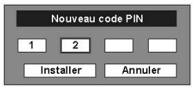 SANYO PLC-XL50 - Pour changer le code PIN - 2