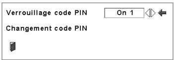 SANYO PLC-XP100L - Pour changer le réglage du verrouillage par code PIN - 1
