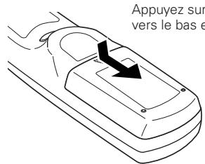 SANYO PLC-XP100L - Appuyez sur le couvercle vers le bas et faites-le glisser. - 1