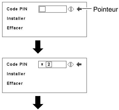 SANYO PLC-XP57L - PRECAUTION D'UTILISATION DU CODE PIN - 3