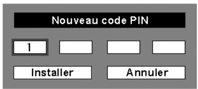 SANYO PLC-XT35L - Pour changer le code PIN - 1
