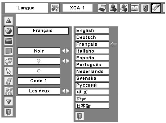 SANYO PLC-XT35L - Menu REGLAGE (Langue) - 2