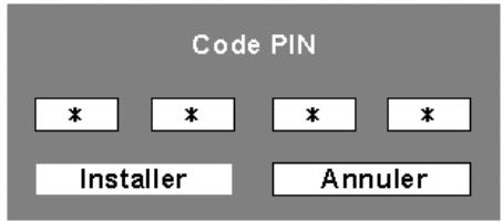 SANYO PLC-XT35L - Pour changer le réglage du verrouillage par code PIN - 2