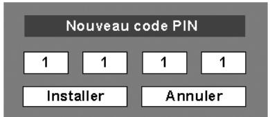 SANYO PLC-XU111 - Pour changer le réglage du verrouillage par code PIN - 2