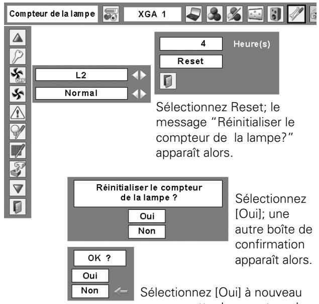 SANYO PLC-XU111 - Remise à zéro du compteur de la lampe - 1