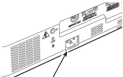 SANYO PLC-XU75 - Branchement du cordon d'alimentation secteur - 1