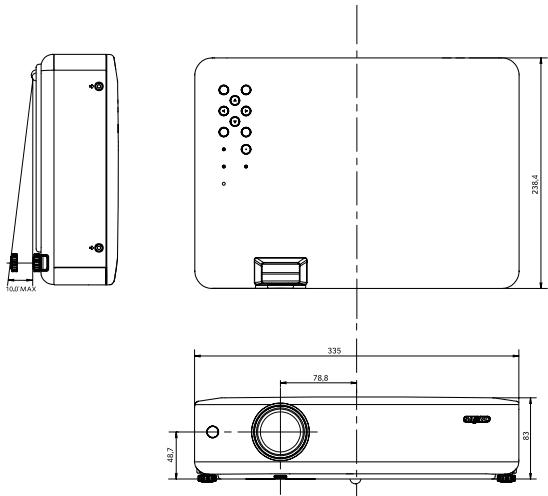 SANYO PLC-XU78 - Dimensions - 1