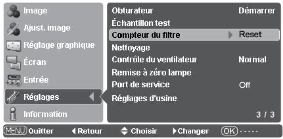 SANYO PLV-1080HD - Compteur du filtre - 1