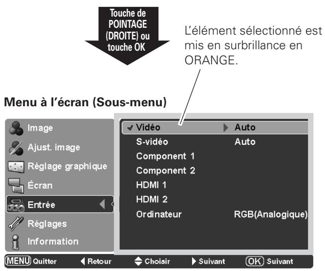 SANYO PLV-1080HD - Utilisation du menu à l'écran - 1