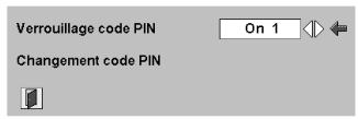 SANYO PLV-75 - Changez le réglage du verrouillage par code PIN - 1