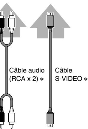 SANYO PLV-75 - Câbles utilisés pour la connexion (\* = Câbles non fournis avec ce projecteur) - 9