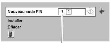 SANYO PLV-80L - Changez le réglage du verrouillage par code PIN - 3