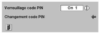 SANYO PLV-80L - Changez le réglage du verrouillage par code PIN - 2