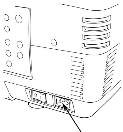 SANYO PLV-HD10 - Branchement du CORDON d'alimentation secteur - 1
