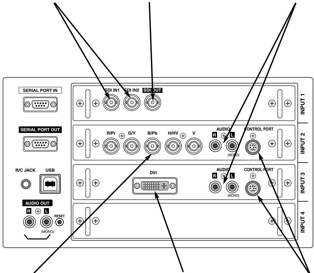 SANYO PLV-HD10 - Connecteurs d'entree AUDIO - 1