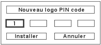 SANYO PLV-WF20 - Pour changer le code PIN logo - 4