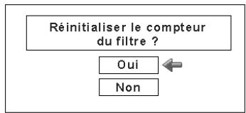 SANYO PLV-WF20 - Remise à zéro du compteur du filtre - 3