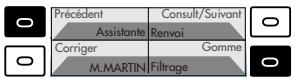 Précédent Consult/Suivant Assistante Renvoi Corriger Gomme M.MARTIN Filtrage