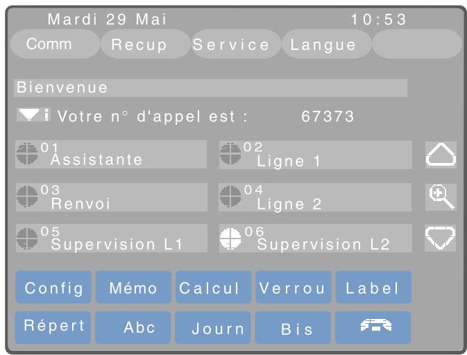 AASTRA M780 - Le menu local: - 1