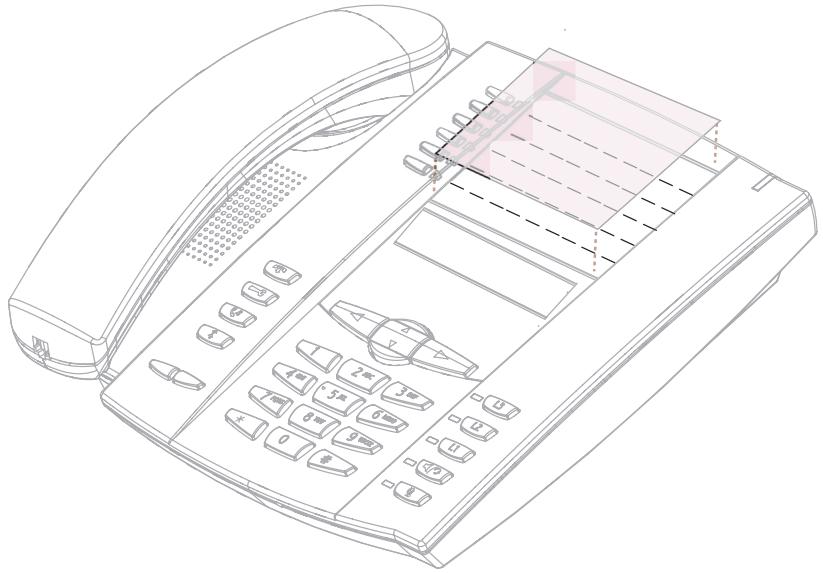 AASTRA 53I IP PHONE - Insertion de l'étiquette des touches dans votre téléphone - 1