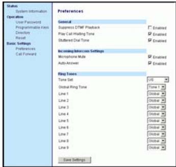 AASTRA 9133I IP PHONE - Interface Web Aastra. - 1