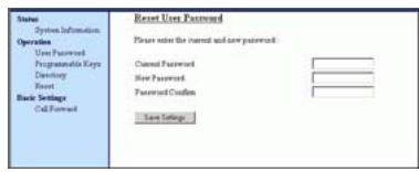 AASTRA 9133I IP PHONE - Cliquez sur Mode  User password - 1