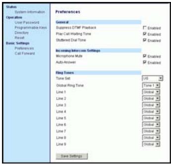 AASTRA 9133I IP PHONE - Interface Web Aastra. - 1