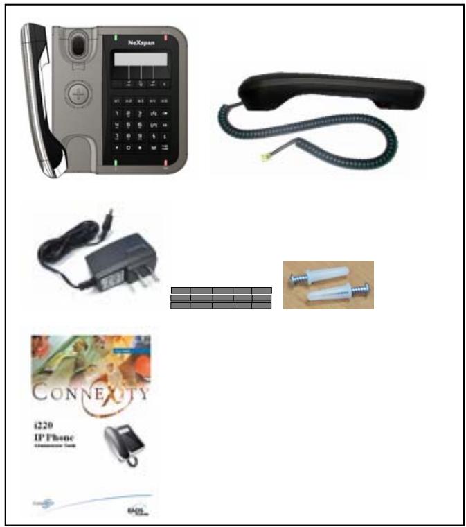 AASTRA I220 SIP - Contenu de l'emballage - 1