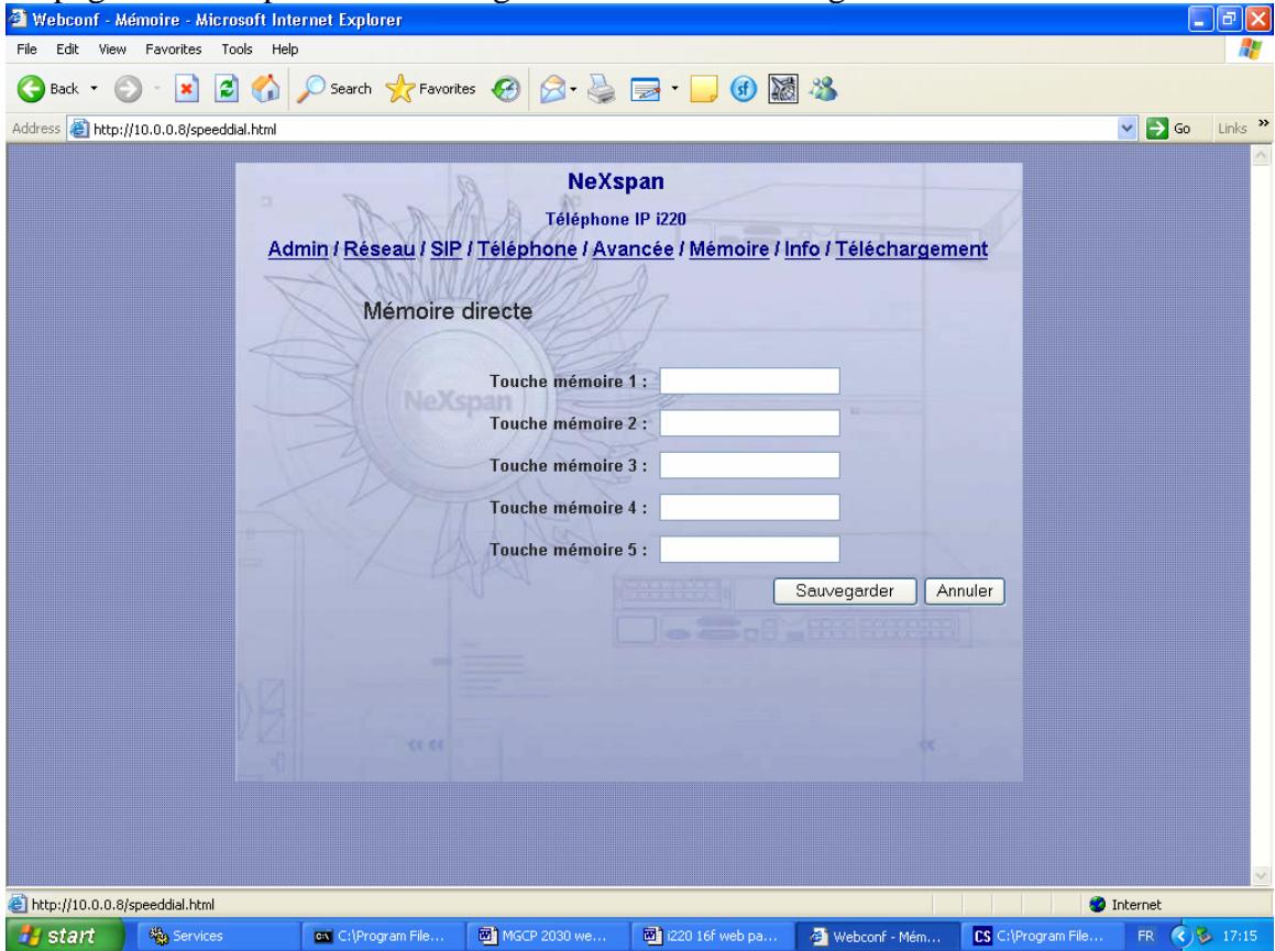 AASTRA I220 SIP - Numérotation abrégée : - 1