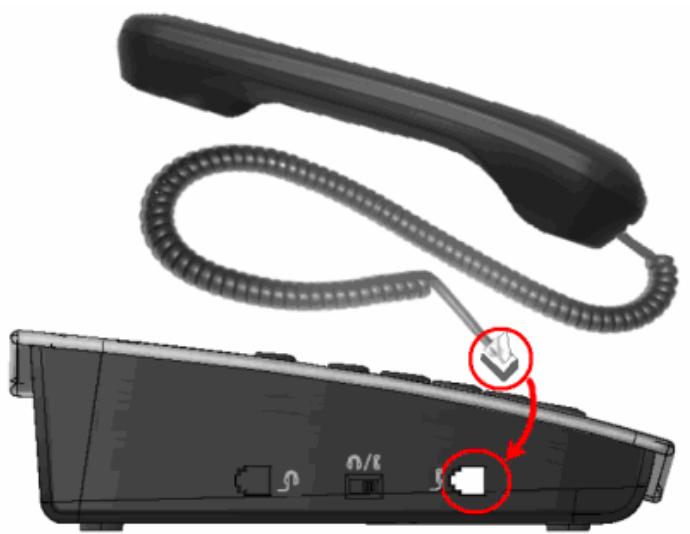 AASTRA I220 SIP - Raccordement du combiné : - 1