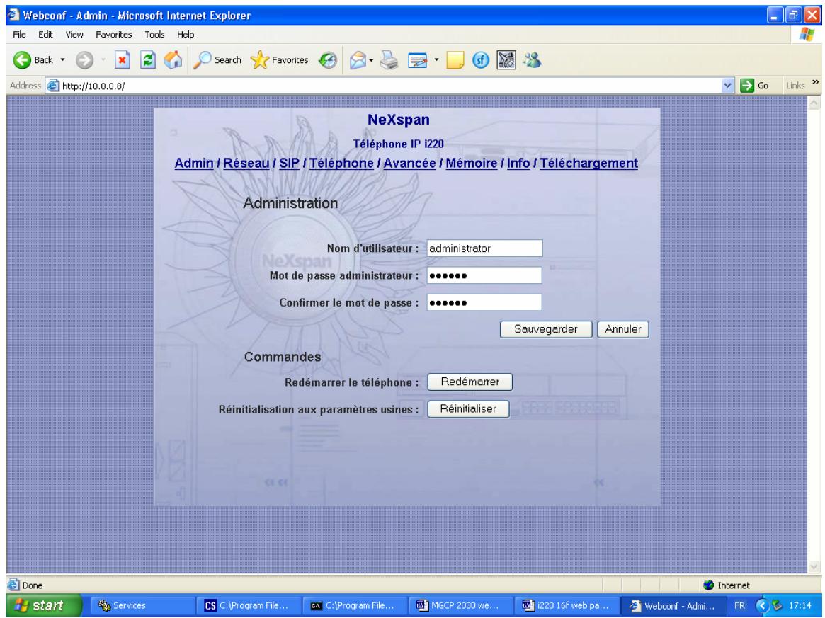 AASTRA I220 SIP - Administration : - 1