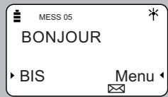 MESS 05 BONJOUR ► BIS Menu ◀