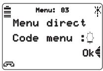 AASTRA M920 - Accès direct à une fonction du menu : - 1