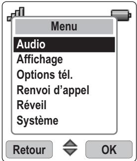 AASTRA PHONE 312 - Example: Menu principal - 1