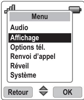 AASTRA PHONE 312 - Example: Menu principal - 2