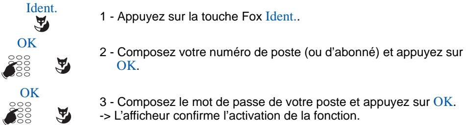 AASTRA 5370IP - Récapérer vos droits d'abonnés sur le poste banalisé: - 1