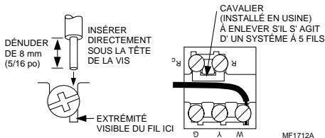 HONEYWELL TD2400 - Raccordement Des Bornes Du Thermostat - 4