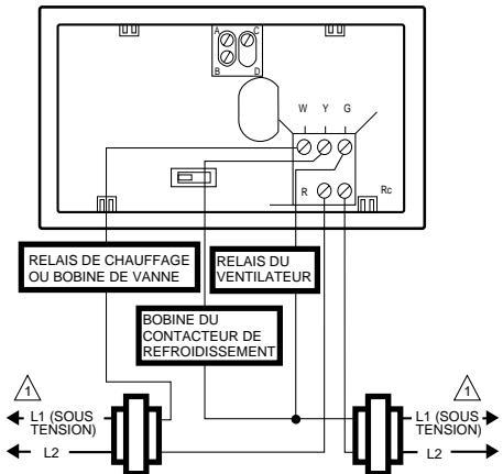 HONEYWELL TD2400 - Raccordement Des Bornes Du Thermostat - 9