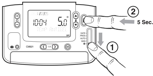 HONEYWELL CM921RF - Pour changer I'un de ces paramètres : - 1