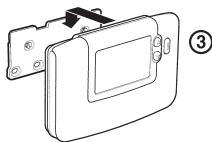 HONEYWELL CM921RF - Je souhaite utiliser le support mobile au lieu du support mural. Às doit-je positionner le boitier d'ambiance ? - 3