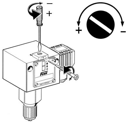 HONEYWELL DGM - Réglage de la pression de commutation - 1
