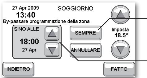 HONEYWELL EVOTOUCH - Impostazione della durata della modifica manuale - 2
