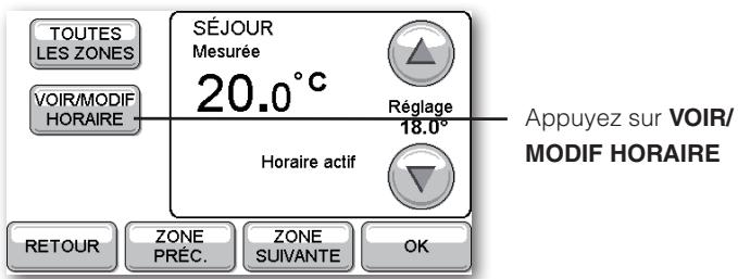 HONEYWELL EVOTOUCH - Modification des horaires - 2