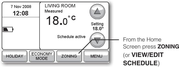 HONEYWELL EVOTOUCH - Changing the schedules - 1