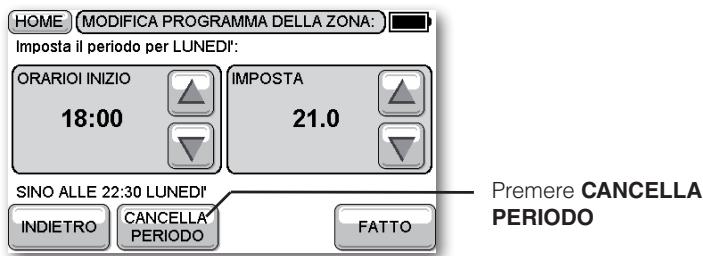 HONEYWELL EVOTOUCH - Cancellazione di un periodo - 1