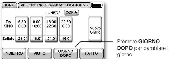 HONEYWELL EVOTOUCH - Modifica di programmi orari - 3