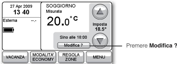 HONEYWELL EVOTOUCH - Impostazione della durata della modifica manuale - 1