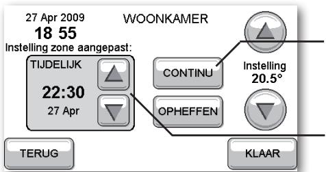 HONEYWELL EVOTOUCH - De duur van de tijdelijke instelling wijzigen - 2